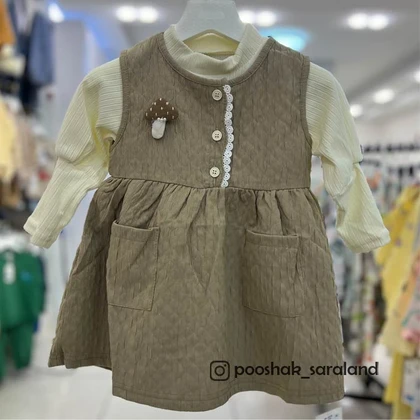 ست بلوز و پیراهن دخترانه 2 تا 6 سال وارداتی مدل قارچ
