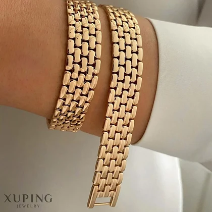 دستبند آجری آینه‌ای با روکش طلای ژوپینگ، درخشش بی‌نظیر