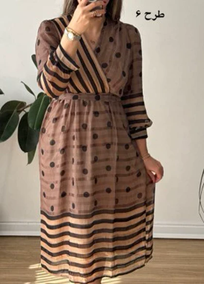 پیراهن حریر سرمه سری 21