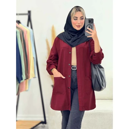 مانتو لینن دو جیب پایین