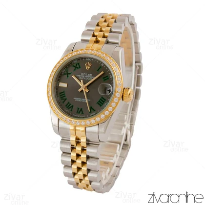 ساعت رولکس دیت جاست مدل ویمبلدون دورنگ 105406