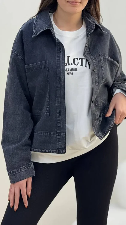 کت جین ساده