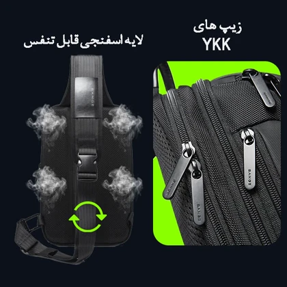 کیف کراس بادی قفل ضد سرقت دار اورجینال بنج BANGE 7082