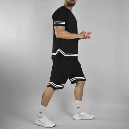 ست تیشرت و شلوارک اسپرت جردن مدل CMP-3F0957 مشکی