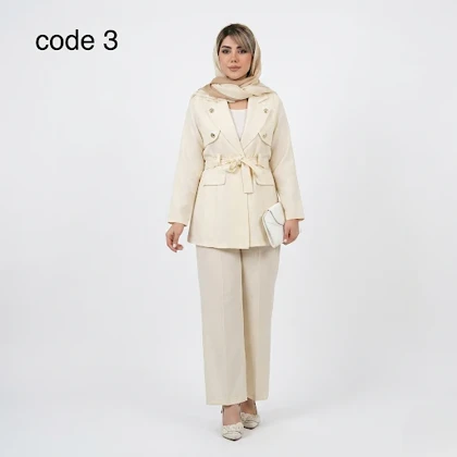 کت و شلوار کرپ شانتون مدل ژینوس علیدسا