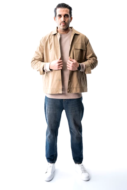 کت بارانی تک جیب مردانه