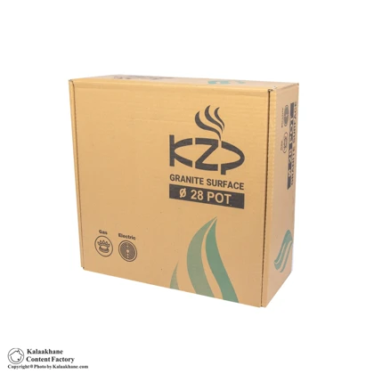 قابلمه 28 آلما درب سیلیکون دسته کروم KZP کد 6066