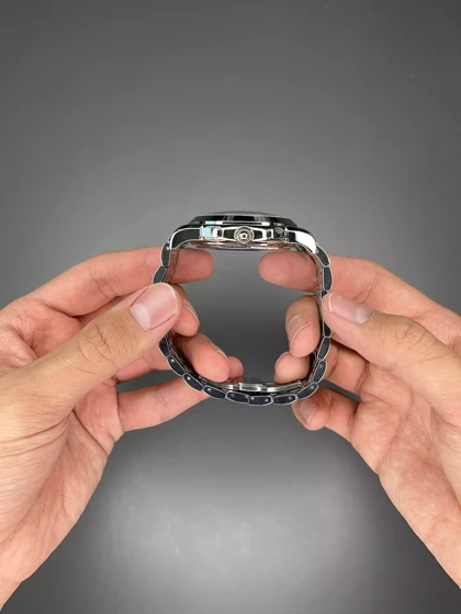 ساعت مچی پتک فیلیپ اوپن هارت فول دیت سیلور صفحه سبز Patek Philippe