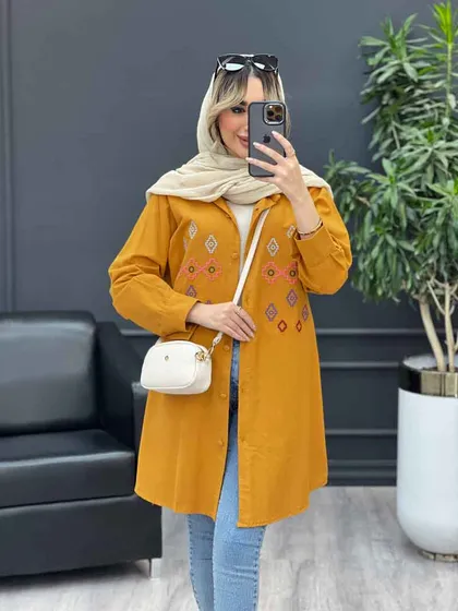 مانتو لینن طرح لوزی