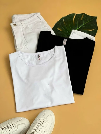 تیشرت ساده نخ و پنبه کد 1756