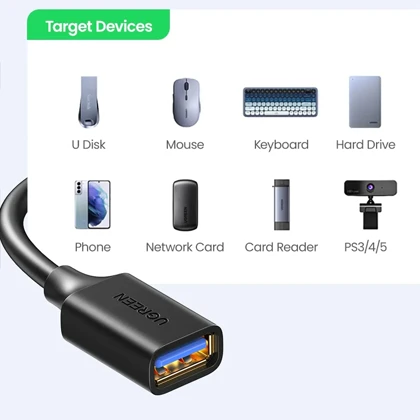 کابل افزایش طول USB 3.0 یوگرین Ugreen مدل US115 30126 طول 1.5 متر