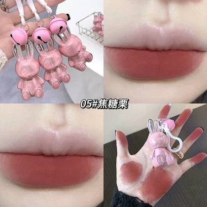 رژلب خرگوش صورتی زنگوله ای Gege bear کد 1229