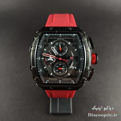ساعت مچی مردانه اورجینال موتور ژاپنی برند مینی فوکوس سه موتور مدل Mf0399G.04 بند رابر