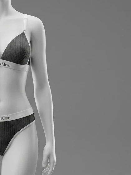 ست شورت و سوتین دخترانه پوش آپ دار کبریتی نوشته کلوین کلاین Calvin klein فیتن Fitan