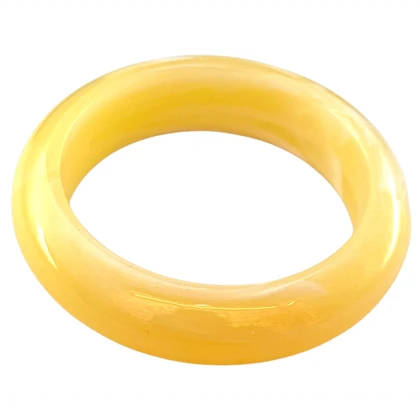 دستبند بنگل زنانه رزینی یک‌تکه مدل هانیرا عسلی