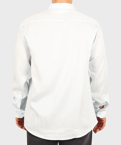 پیراهن مردانه آستین بلند دکمه مخفی 0372