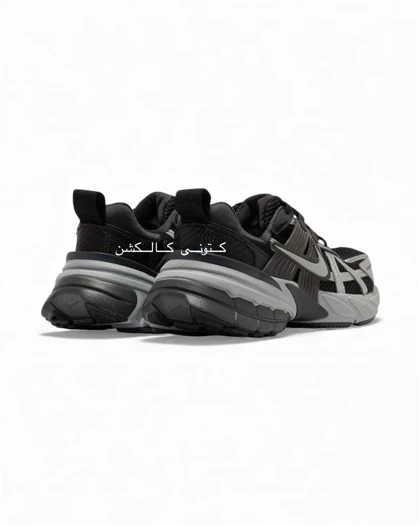 کتانی نایکی وی تو کی ران مشکی نقره ایی براق Nike V2K RUN Black Metallic Silver