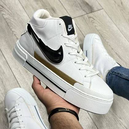 کفش مردانه ساق کوتاه مدل نایک NIKE رنگ سفید مشکی