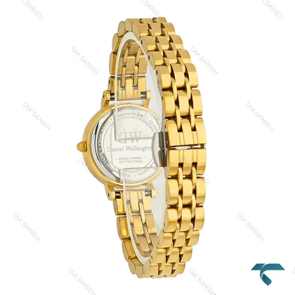 ساعت زنانه دنیل ولینگتون مینی گرد طلایی صفحه مشکی DW-8012-L