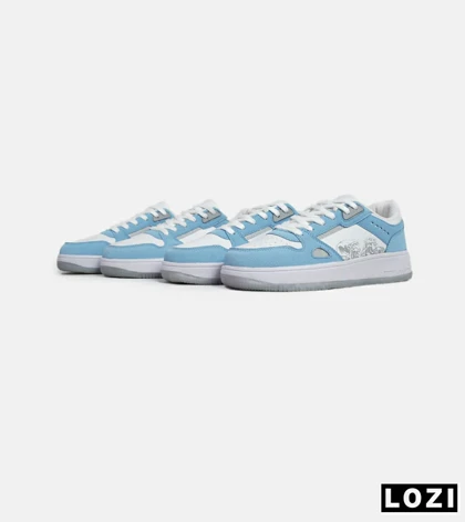 کفش کتانی مردانه سفید طوسی آبی NIKE AirForce Draw
