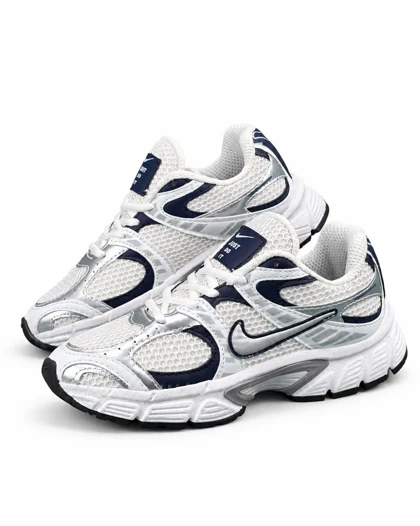 کفش کتانی زنانه رانینگ مدل نایکی V5 سفید سرمه ای Nike V5