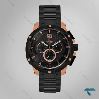 ساعت انزو EC-2518MRG مردانه کورنوگراف رز مشکی Enzo-8289-G