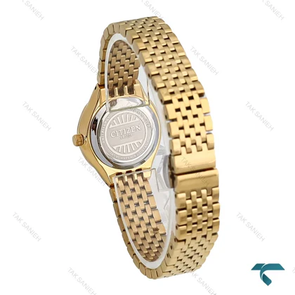ساعت زنانه Citizen سیتیزن طلایی صفحه سفید Citizen-7115-L