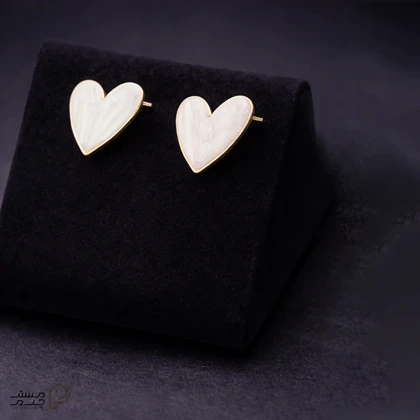 گوشواره میناکاری طرح قلب mr25-04