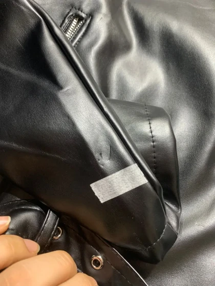 3539 - کت چرم( ایراددار )