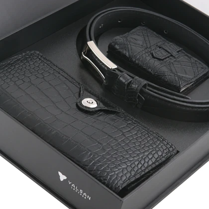 ست هدیه مردانه چرم یلسان مدل رادیس کد CHN-KAYA-GC-026