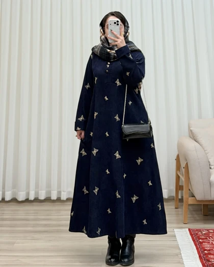 کفتان کبریتی تمام گلدوزی پروانه