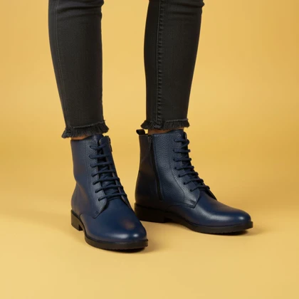 کفش زنانه چرمیران سرمه ای فلوتر BW1047