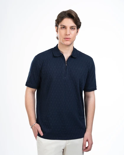 پولوشرت مردانه نیم زیپ کد M0304