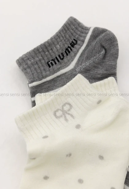 جوراب طرح دار پنبه کد1005205