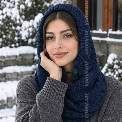 هود شال بافت مدل Winter Muse