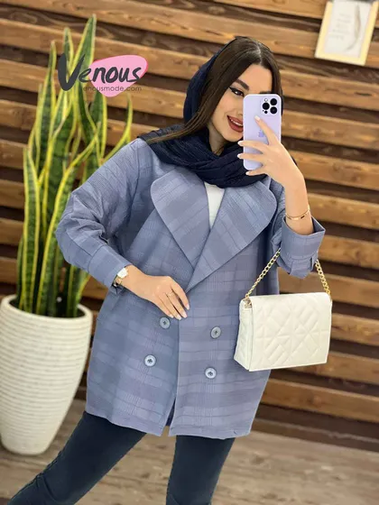 مانتو کتی چهار دکمه کتیبه