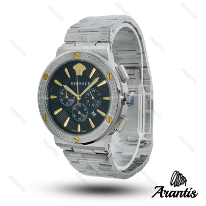 ساعت مچی گوچی مردانه استیل نقره ای صفحه مشکی m-10224