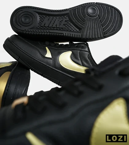 کفش کتانی مردانه و زنانه مشکی طلایی نایک Nike Gama Force Sail مدل 6784