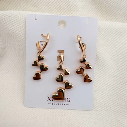 نیم ست قلب های پیاپی ژوپینگ بدون زنجیر