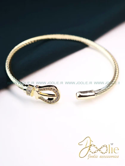 بنگل زنانه طرح طلا فرد Fred کد B2159