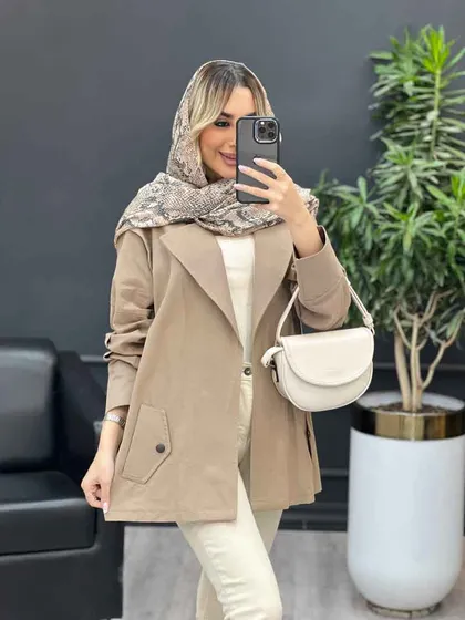 مانتو لینن سرشانه ژیله