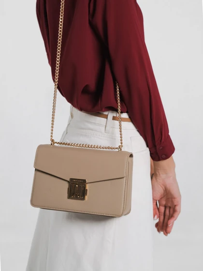 کیف دوشی زنانه چرم مصنوعی دیوید جونز DAVID JONES