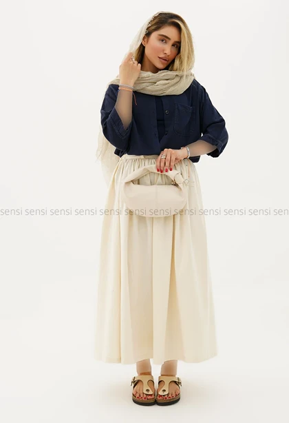 شومیز سیلک آستین 3ربع کد1005632