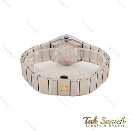 ساعت امگا زنانه نقره ای صفحه مشکی خطی Omega-4469-L