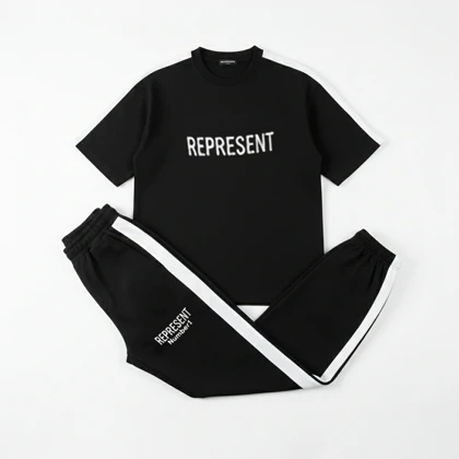 ست تیشرت و شلوار مردانه بنگال کش مدل Reprent