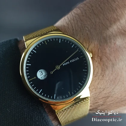 ساعت مچی مردانه اورجینال موتور ژاپن برند مینی فوکوس مدل Mf0182G.04 بند حصیری