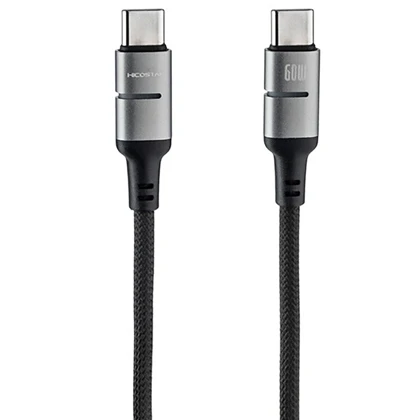 کابل دوسر تایپ سی هایکواستار HICOSTAR مدل HS-107C-C توان 60 وات 1 متر