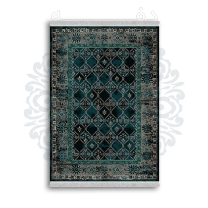 *جدید* فرشینه از جنس پارچه شانل مخمل ترک طرح فانتزی برند دفه کد 885