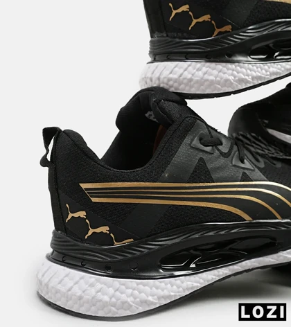 کفش کتانی ورزشی مشکی طلایی مردانه و زنانه PUMA مدل 4532