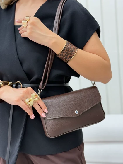 کیف زنانه چرم پاکتی آی گل